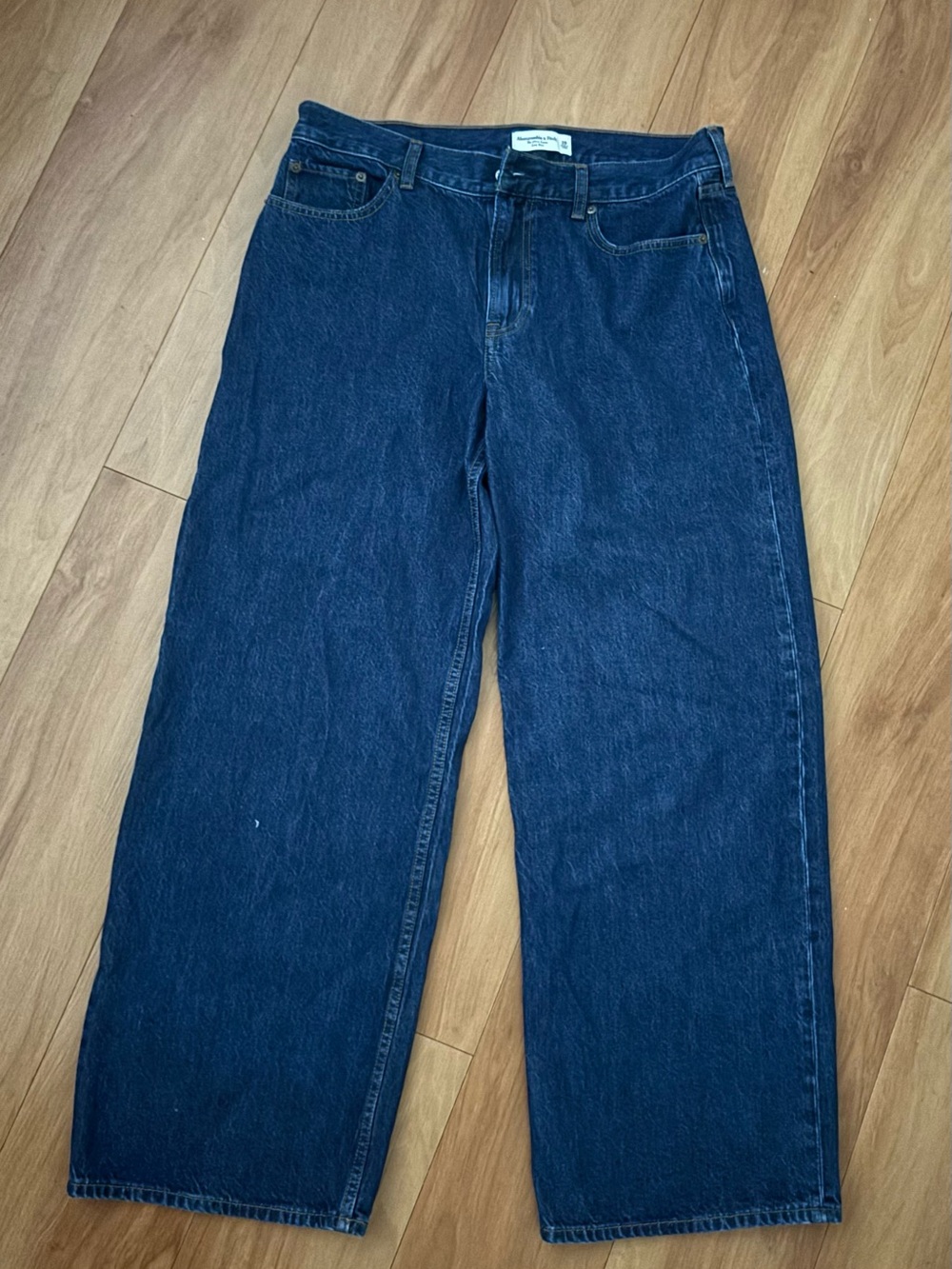 Abercrombie & Fitch Dark Blue Wide-Leg Jeans